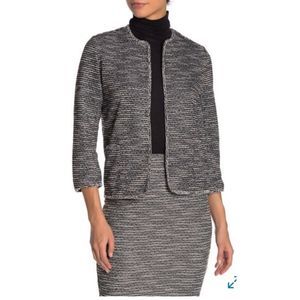 Max Studio Short Boucle Gray Tweed Jacket